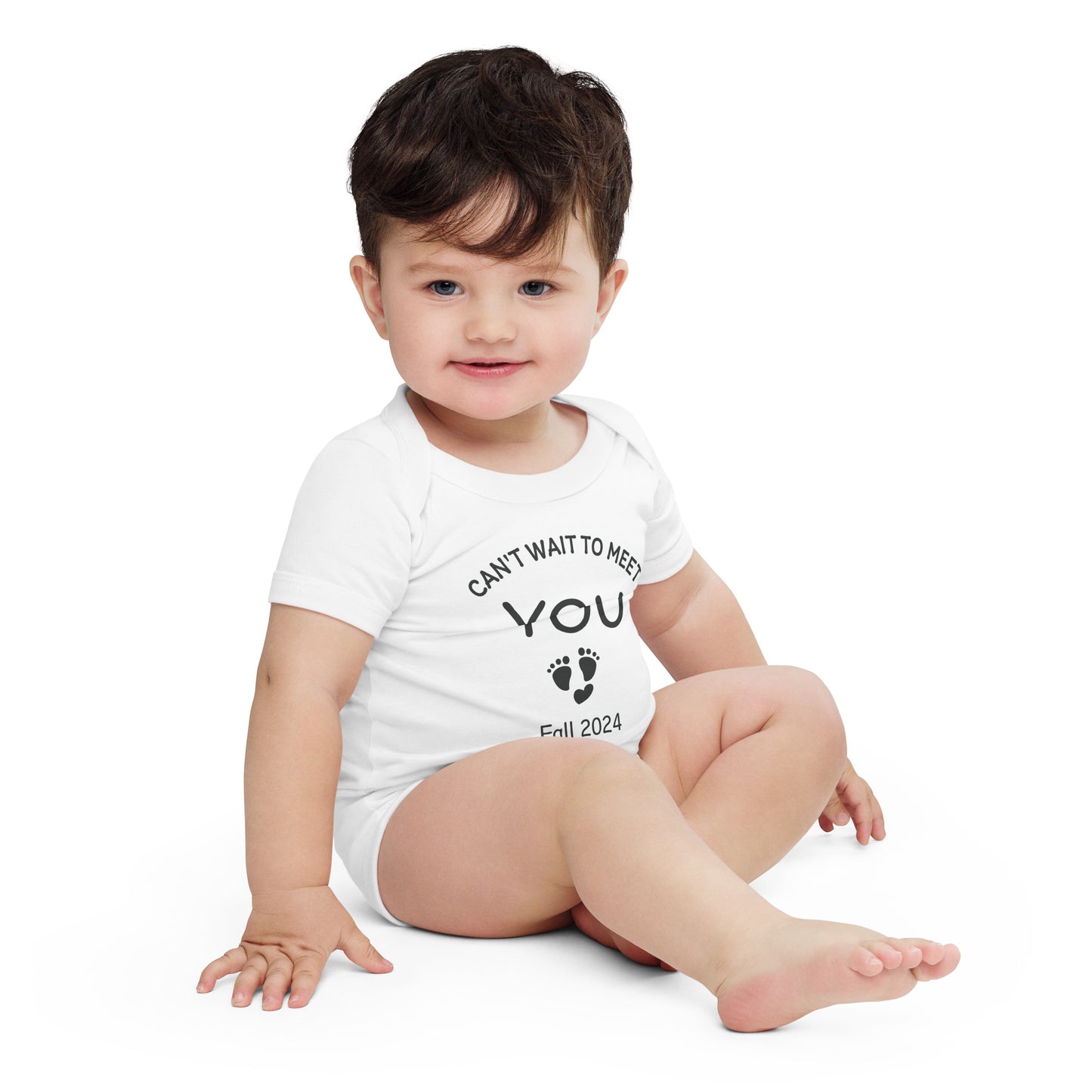 Can’t Wait to Meet You Baby Onesie with Personalized Due Date