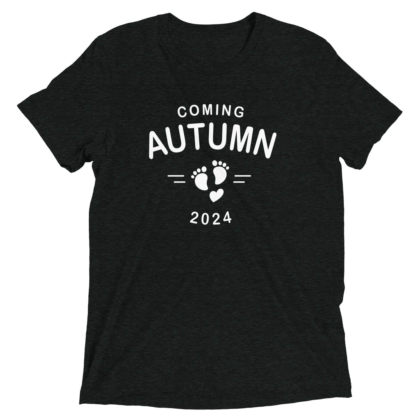 Baby on the Way Tee with Seasonal Due Date in Charcoal Black