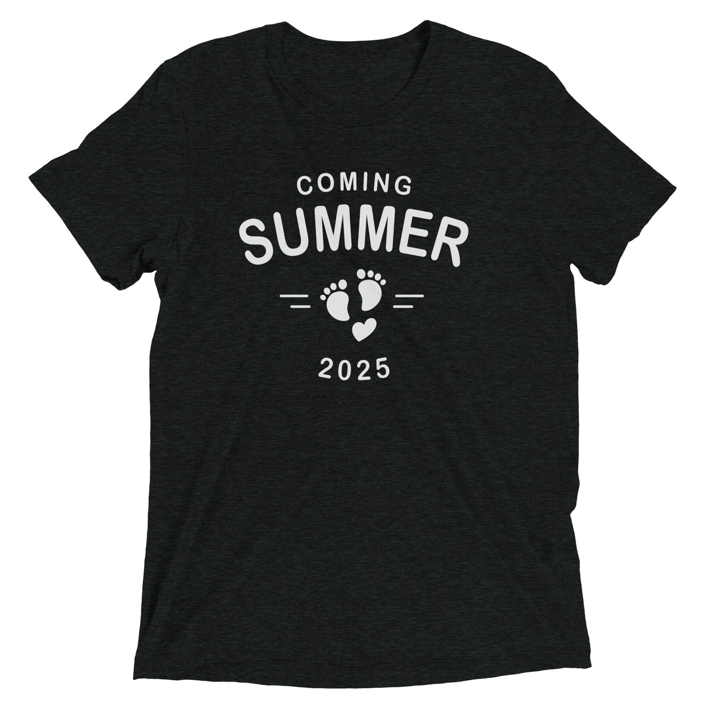 Baby on the Way Tee with Seasonal Due Date in Charcoal Black