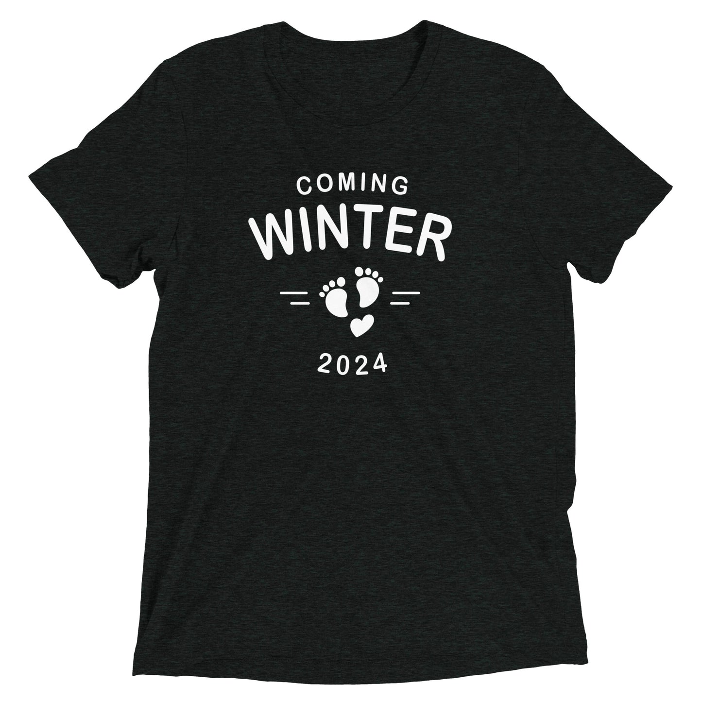 Baby on the Way Tee with Seasonal Due Date in Charcoal Black